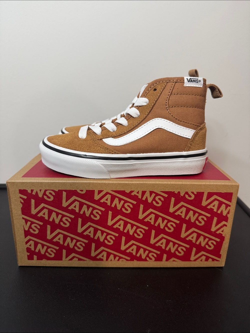 Vans Ashwood Hi Devon Brown Suede Chipmunk High-Top Sneakers Toddler 11 New NIB